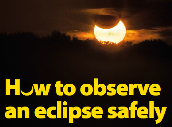 A partial solar eclipse