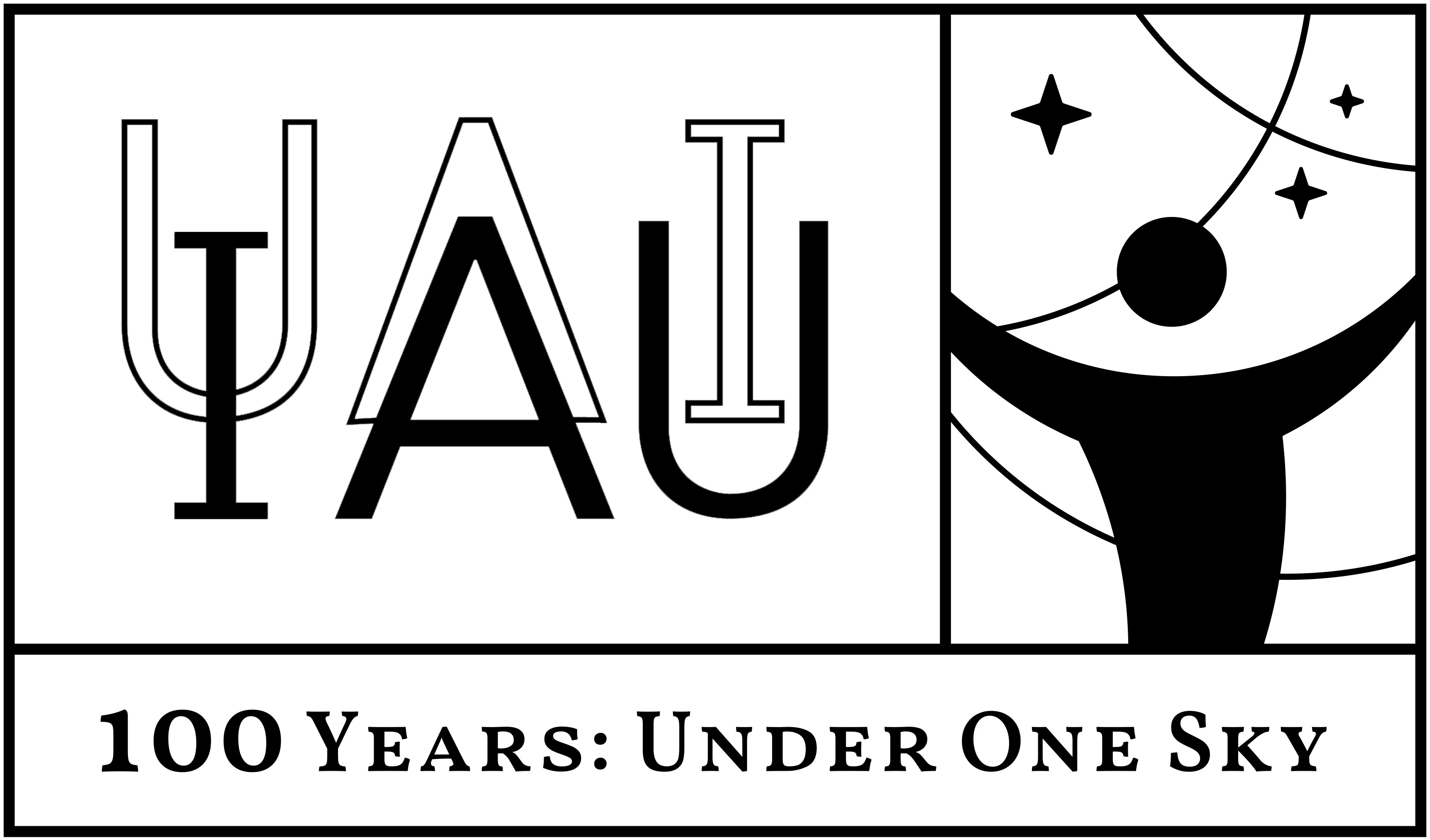 Logo for the celebration of 100 years of the International Astronomical Union 1919-2019