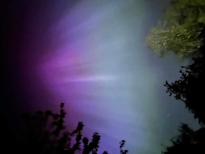 Aurora borealis above Didcot, Oxfordshire.