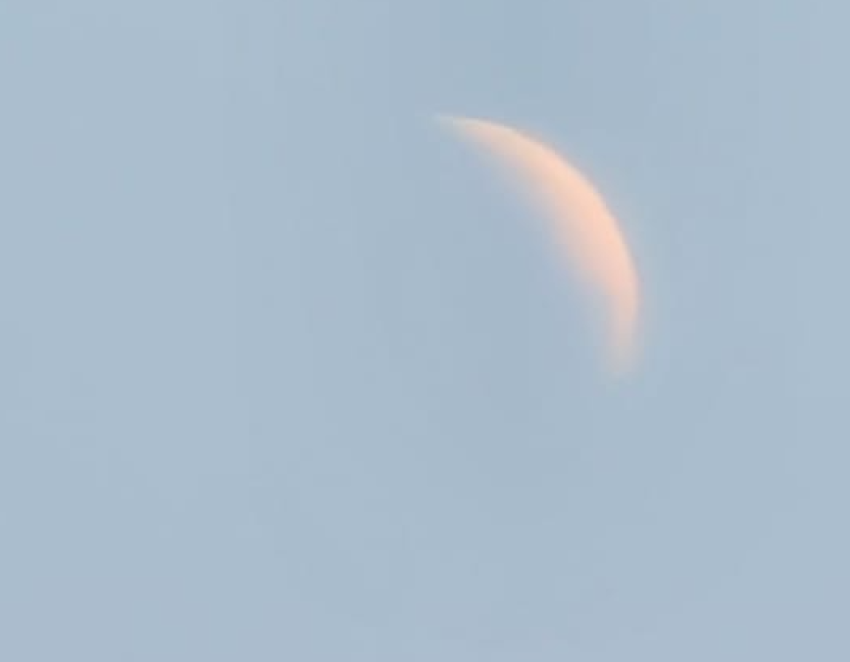 The lunar eclipse approaches totality.