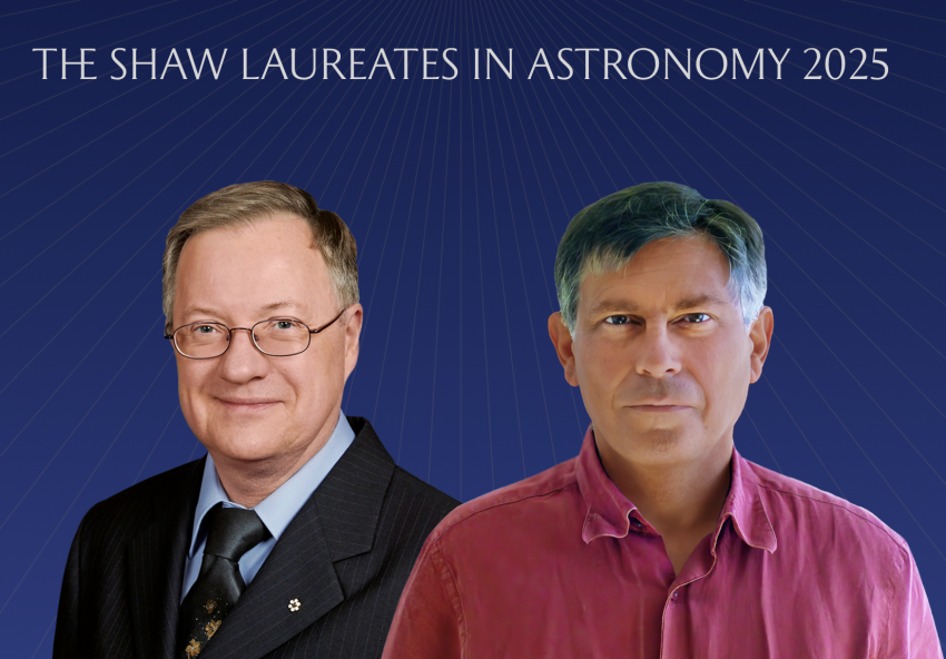 The 2022 Royal Astronomical Society Gold Medal winner Professor George Efstathiou (right) and Professor John Richard Bond (left) have jointly received the 2025 Shaw Prize in Astronomy.