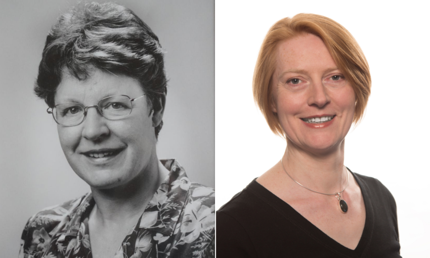 Professor Dame Jocelyn Bell Burnell (left) and Professor Lyndsay Fletcher (right).