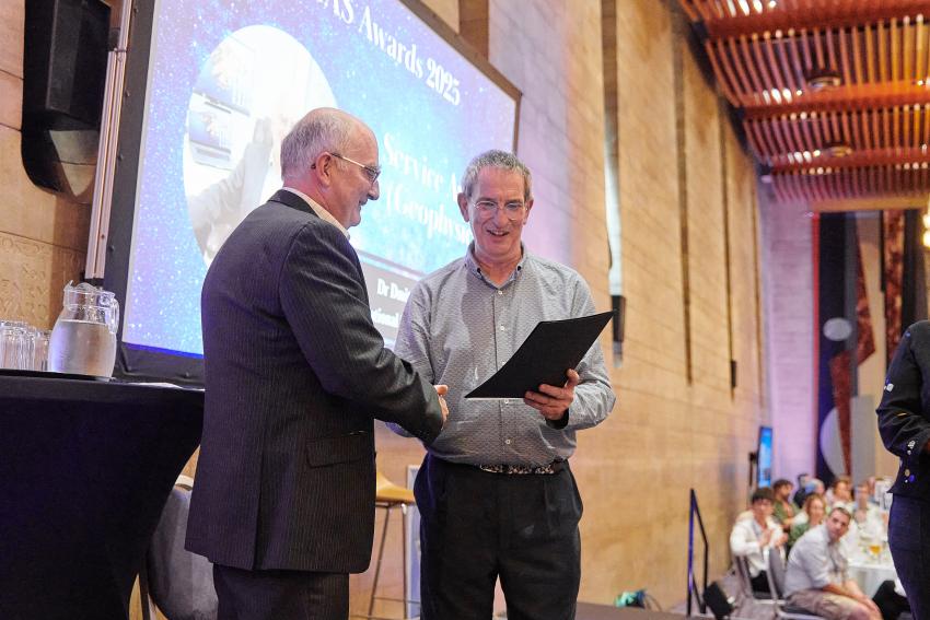 Dr Dmitry Storchak, of the International Seismological Centre, is awarded the Service Award (G).