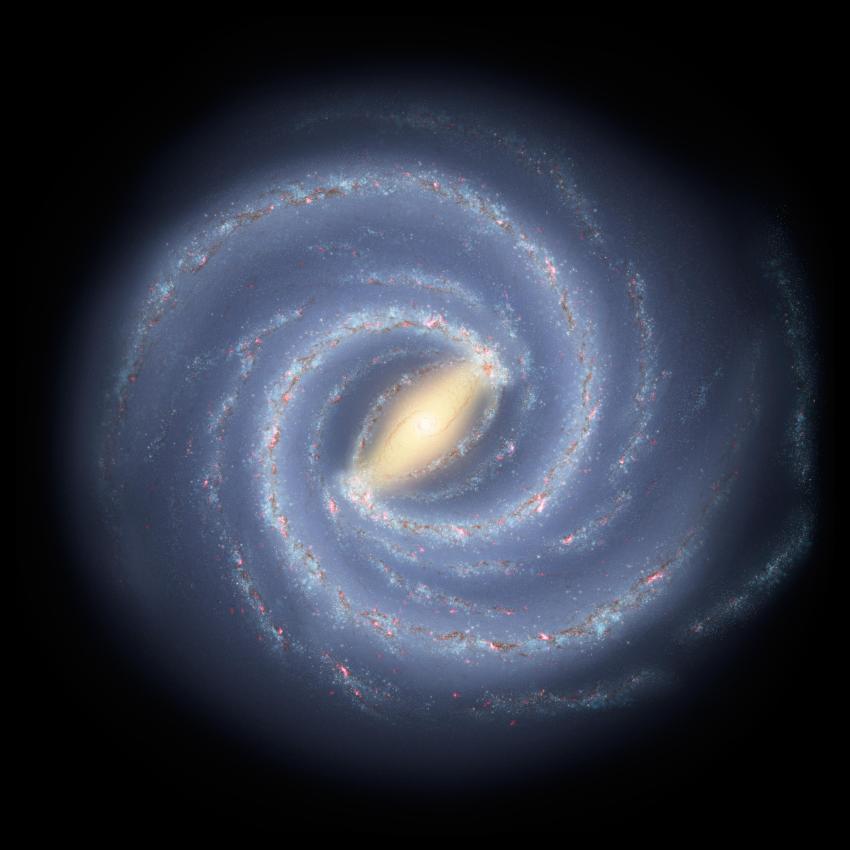 An artist’s concept of the Milky Way galaxy.