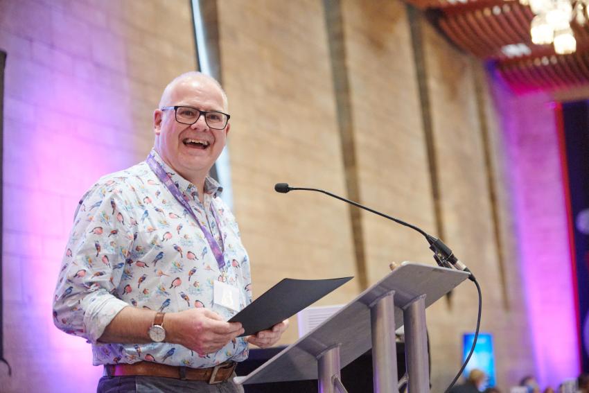 Professor Andrew Norton, of The Open University, is awarded the Higher Education Award.