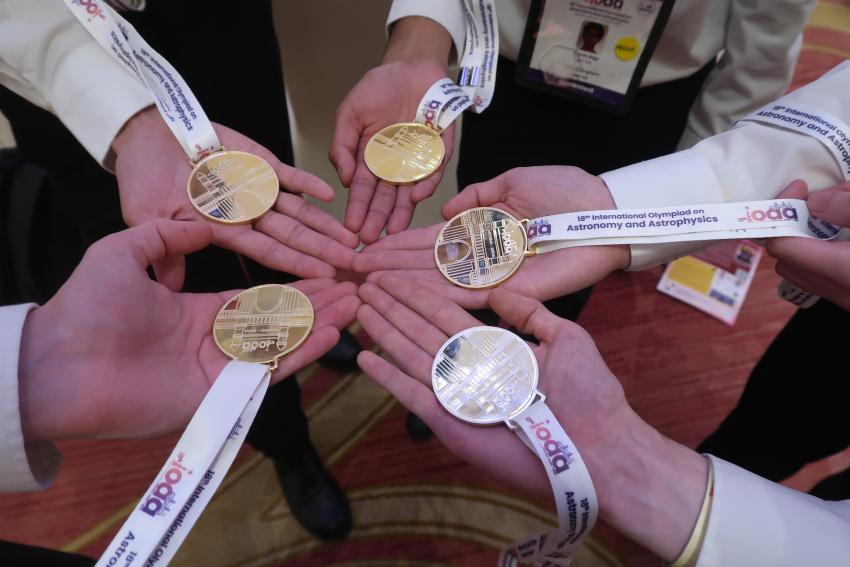 Medals won by the UK team at the 2025 International Olympiad on Astronomy and Astrophysics.