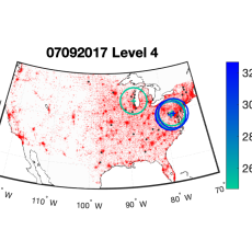 The transformers that are most ‘connected’ to the network throughout the storm and therefore may be locations of vulnerability when it comes to space weather.