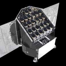 An artist's impression of the European Space Agency's PLATO spacecraft.