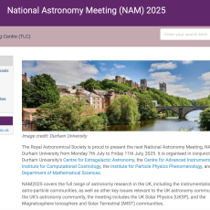 Screenshot of the National Astronomy Meeting 2025 website.