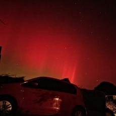 The Northern Lights as seen above Lewes in East Sussex last night (Thursday 10 October 2024).