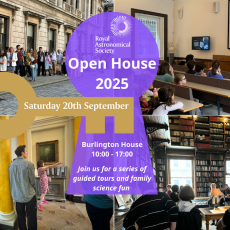 Pictures from RAS Open House 2024 in the background, with a lock and key graphic and details of the date and times of RAS Open House 2025 in the foreground.