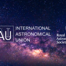 International Astronomical Union and Royal Astronomical Society logos.