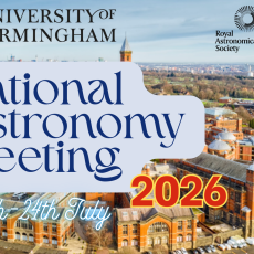 National Astronomy Meeting 2026 promo graphic.