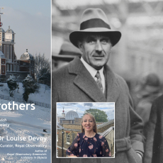 The Royal Astronomical Society is commemorating the 350th anniversary of the Royal Observatory Greenwich with the launch of a special collection and booklet titled 'Band of Brothers: The entwined histories of the Royal Observatory, Greenwich, and Royal Astronomical Society’ (left). It has been put together by Dr Louise Devoy (inset), Senior Curator at the Royal Observatory Greenwich, and features a section on the first 10 Astronomers Royal who lived and worked at Greenwich, including Harold Spencer Jones an